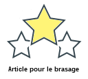 Article pour le brasage