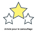 Article pour le camouflage