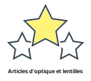 Articles d'optique et lentilles