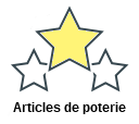 Articles de poterie