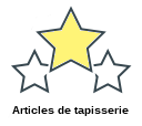 Articles de tapisserie