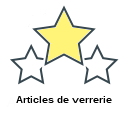 Articles de verrerie