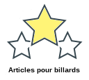 Articles pour billards