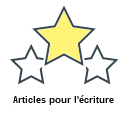 Articles pour l'écriture