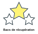 Bacs de récupération