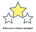 Bains pour oiseaux sauvages