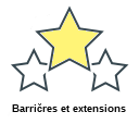 Barričres et extensions