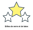 Billes de verre et de latex