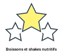 Boissons et shakes nutritifs