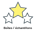 Boîtes ŕ échantillons