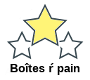 Boîtes ŕ pain