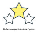 Boîtes compartimentées ŕ poser