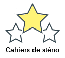 Cahiers de sténo