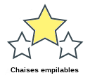 Chaises empilables