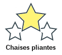 Chaises pliantes