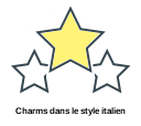 Charms dans le style italien