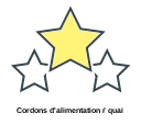 Cordons d'alimentation ŕ quai