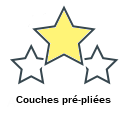 Couches pré-pliées