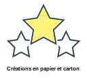 Créations en papier et carton