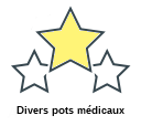 Divers pots médicaux