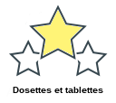 Dosettes et tablettes