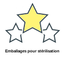 Emballages pour stérilisation