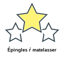 Épingles ŕ matelasser