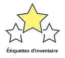 Étiquettes d'inventaire