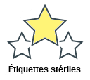 Étiquettes stériles