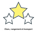 Étuis, rangement et transport