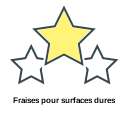 Fraises pour surfaces dures