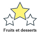 Fruits et desserts