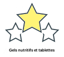 Gels nutritifs et tablettes