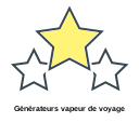 Générateurs vapeur de voyage