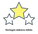 Horloges stations météo