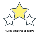 Huiles, vinaigres et sprays