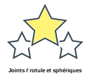 Joints ŕ rotule et sphériques