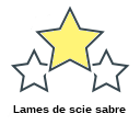 Lames de scie sabre