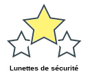 Lunettes de sécurité