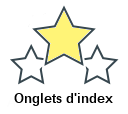 Onglets d'index