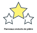 Panneaux enduits de plâtre