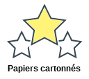 Papiers cartonnés