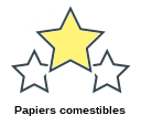 Papiers comestibles