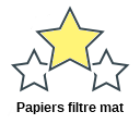 Papiers filtre mat