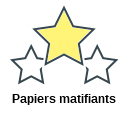 Papiers matifiants