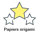 Papiers origami