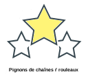 Pignons de chaînes ŕ rouleaux