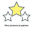 Pins, boutons et patches