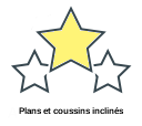 Plans et coussins inclinés