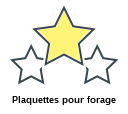 Plaquettes pour forage